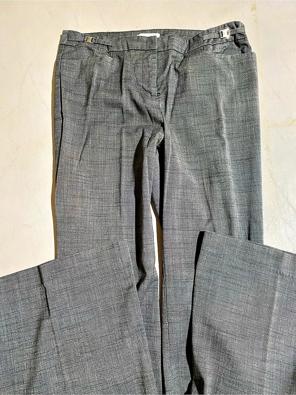 New York & Company Checkered Trousers in Gray Size 6 Like New
